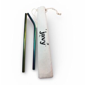 Javy Coffee Reusable Straw, Stainless Steel Straw set, Brand New 2 Pack